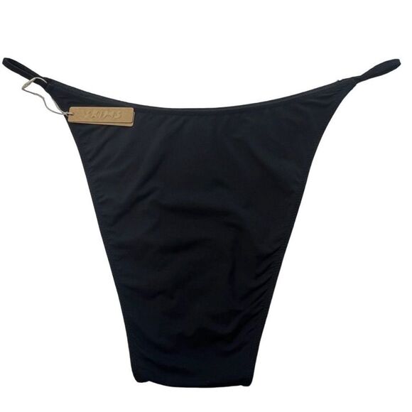 NWT SKIMS Fits Everybody String Cotton Cheeky Bikini In Onyx Black - Picture 5 of 6